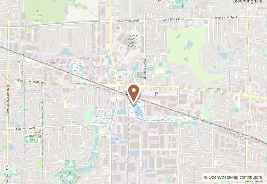 Map showing 400 Army Trail Rd in Bloomingdale, Illinois